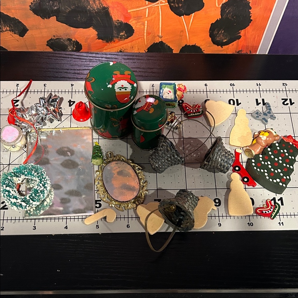 Festive Holiday Miniature Decor Set